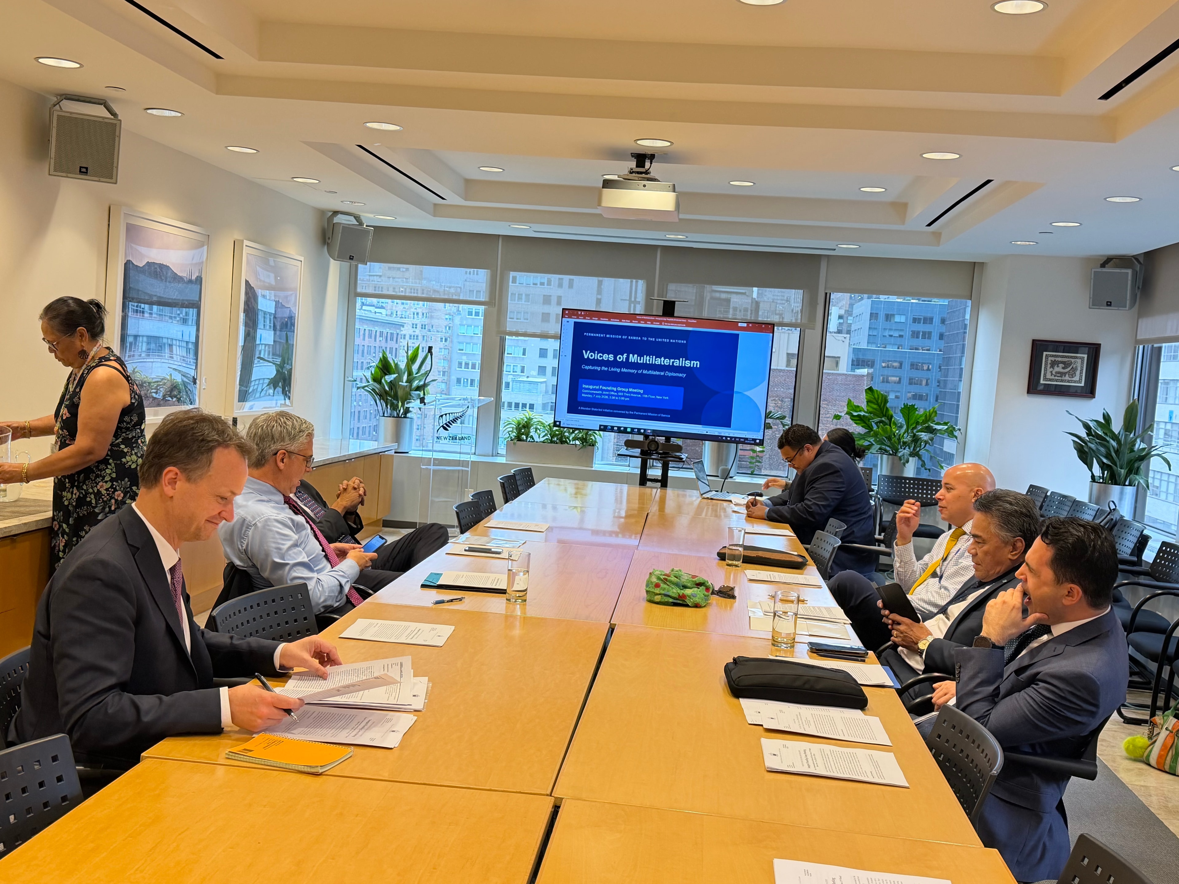 Founding members of Voices of Multilateralism at the inaugural meeting, 7 July 2026