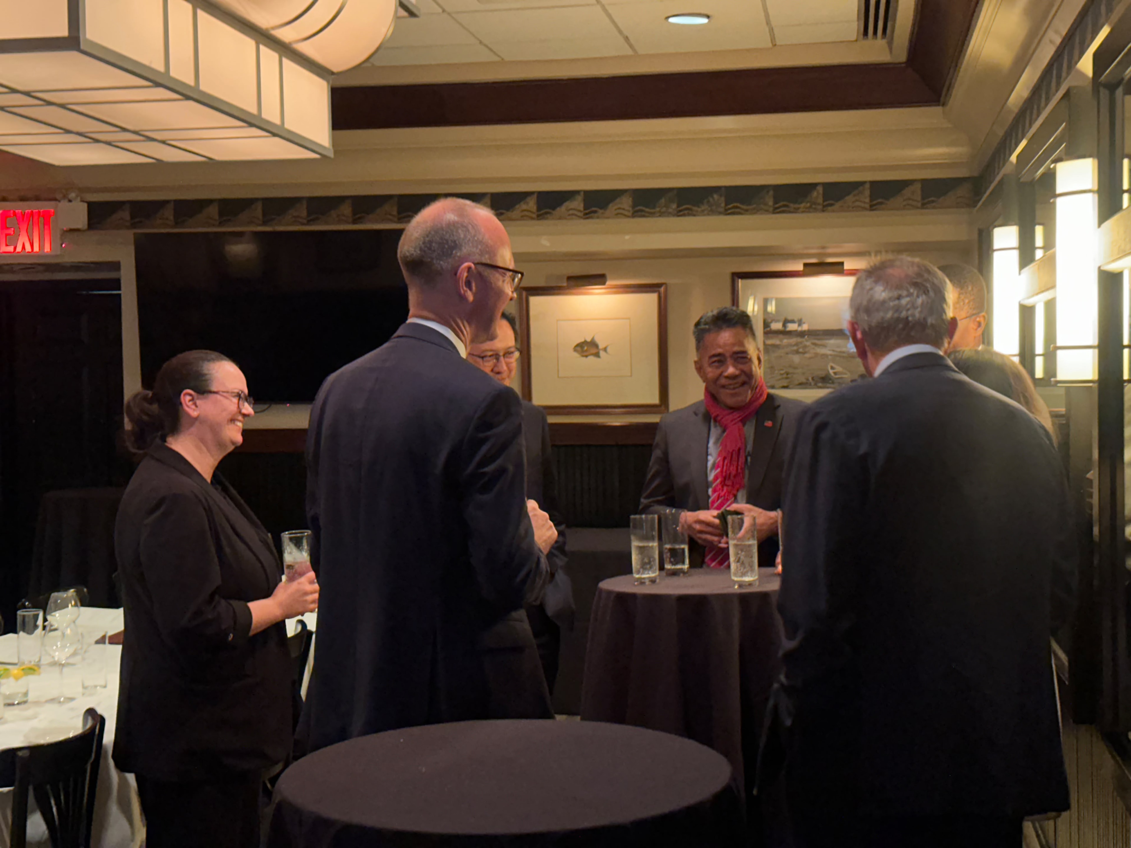 Ambassador Luteru and fellow founders in conversation at the 8 September luncheon